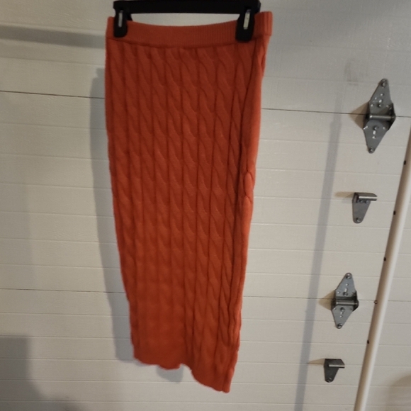 Naadam Pearl Button Cable Knit Skirt Nectar Size S - Picture 5 of 5